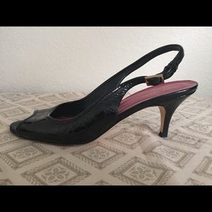 Kate Spade Croc Embossed Open Toe Slingback